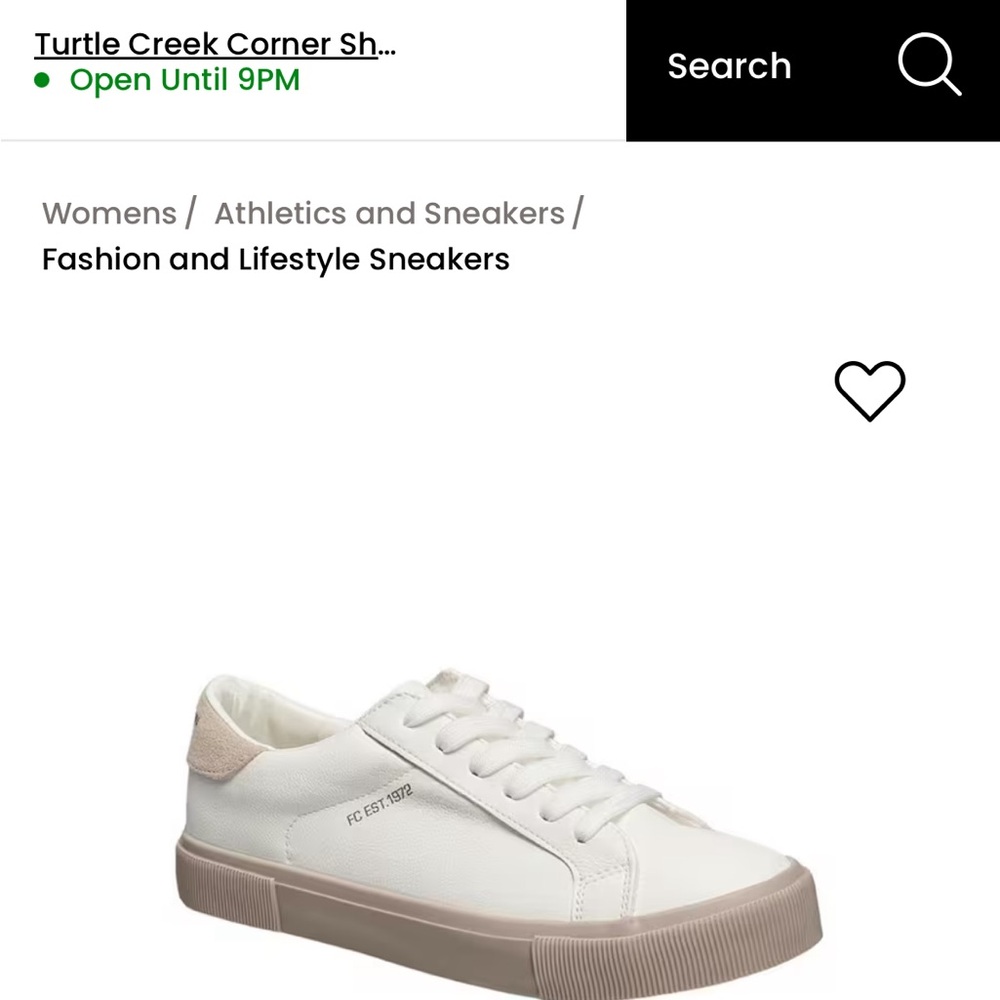 WOMEN'S FRENCH CONNECTION BECKA SNEAKERS. white leather w oatmeal cream size 6